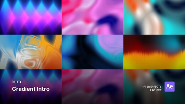 Intro - Gradient Intro After Effects Project Files Product Promo template preview