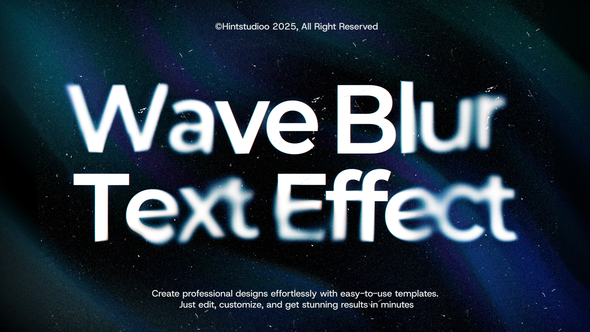 Wave Blur Text Animation Titles template preview