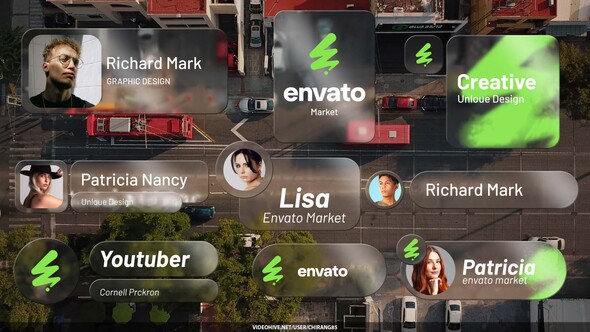 Modern Glass Title Animations Titles template preview