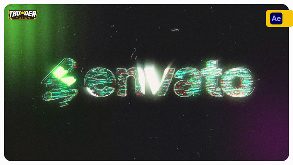 Neon Grunge Logo Reveal Logo Stings template preview