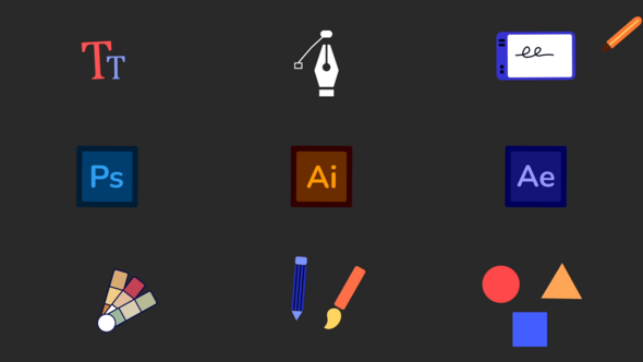 Design Tools Icon Pack for After Effects Elements template preview