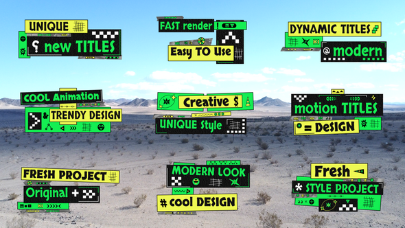 Dynamic Funny Lower Thirds Elements template preview
