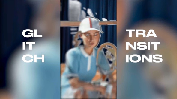 Vertical Glitch VHS Transitions Elements template preview