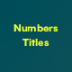 Numbers Titles - VideoHive Item for Sale