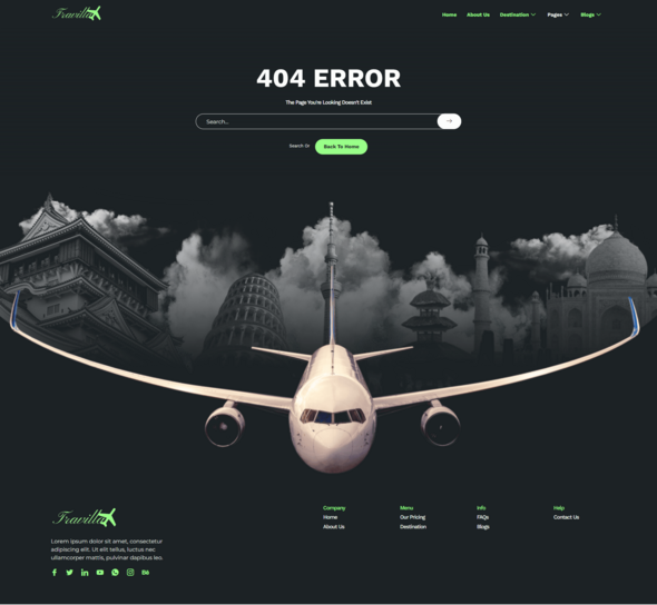 Travilla - Travel & Accommodation Elementor Template Kit