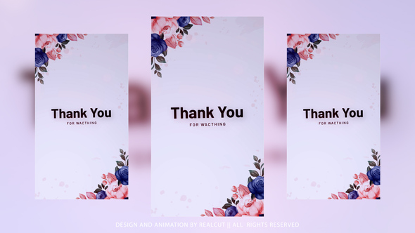 Vertical Romantic Spring Video Displays template preview