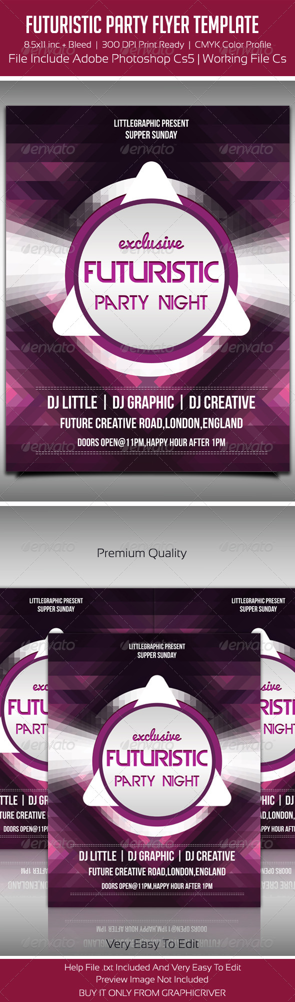 Future Flyer Template 4 - Clubs & Parties Events