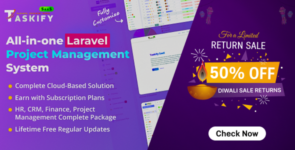Taskify SaaS - Project Management System in Laravel