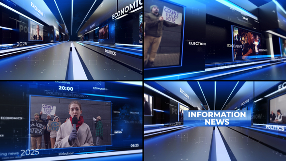 Information News broadcast-packages template preview