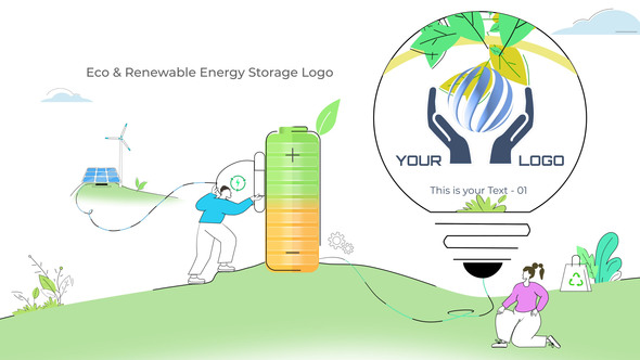 Eco & Renewable Energy Storage Logo Openers template preview