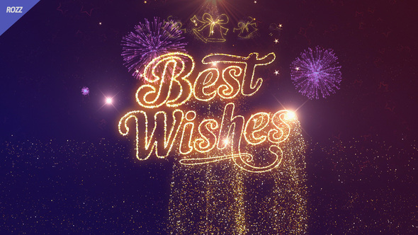 Best Wishes Line Gold Logo Stings template preview