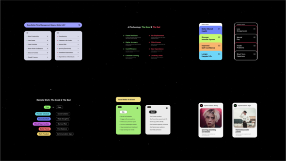 Pros and Cons Titles template preview