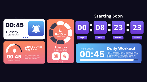 Timer Widget Elements template preview