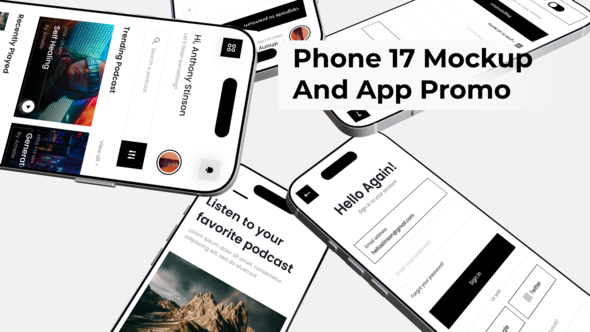 Phone 17 Mockup And App Promo Product Promo template preview