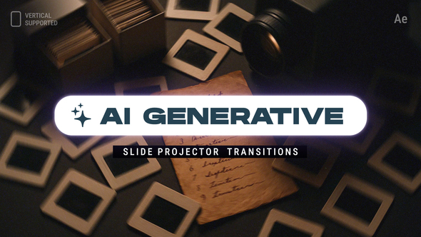 AI Generative Slide Projector Transitions | Vertical | After Effects Elements template preview