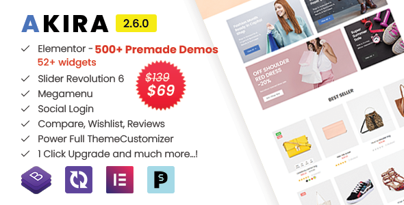 Akira Elementor - Multipurpose Prestashop 9 Theme