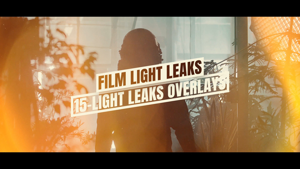 15-Film Light Leaks Overlays Pack Elements template preview