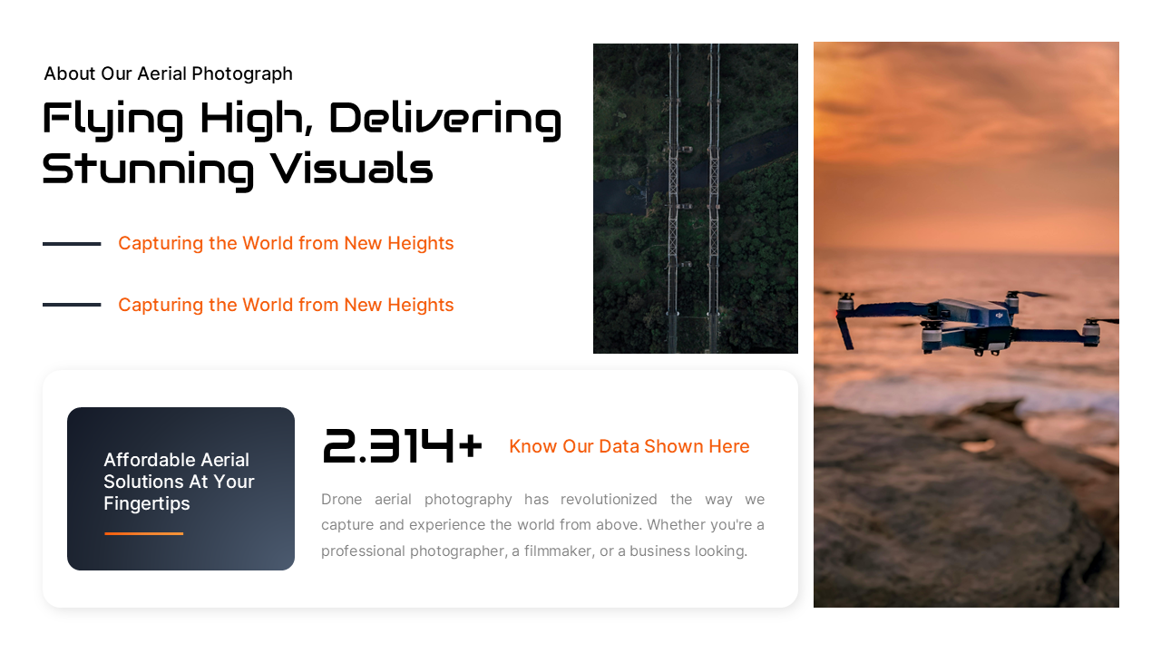 Drone Aerial Photography Presentation Template, Presentation Templates