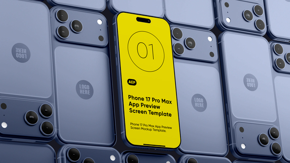 Tiled Phone 17 App Preview Mockup Template Product Promo template preview