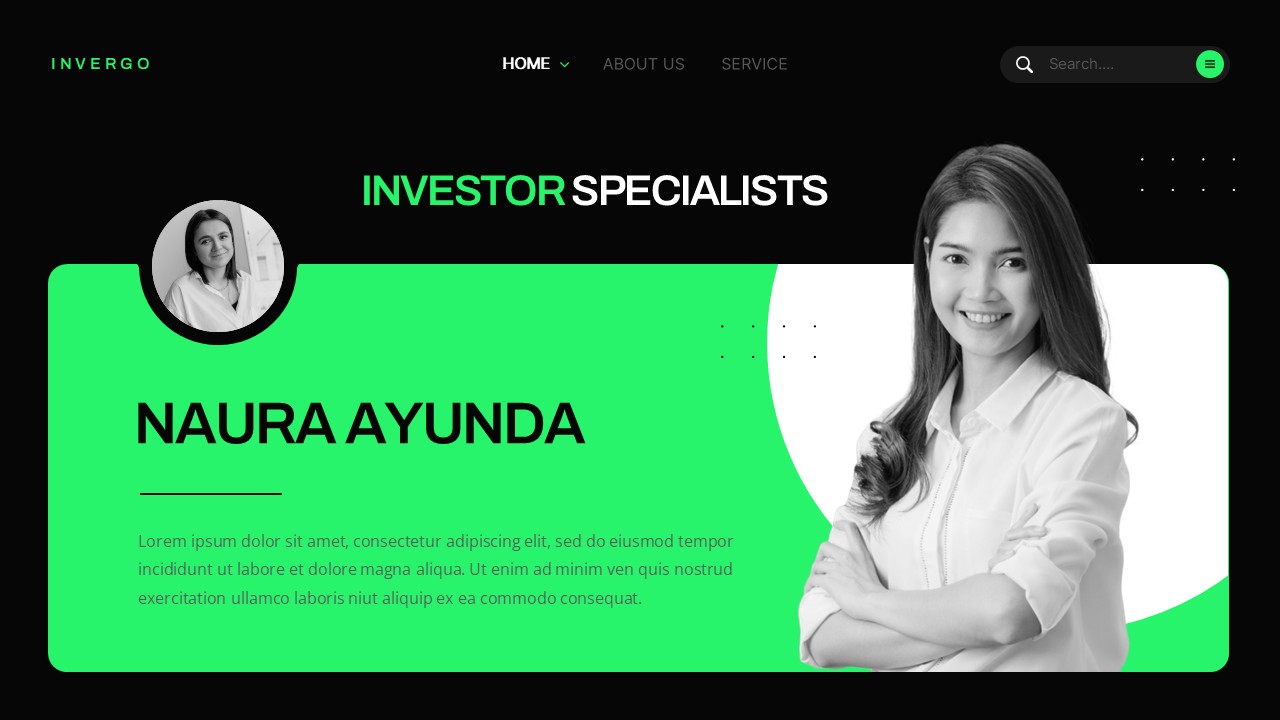 Invergo Investor Relations Powerpoint Template, Presentation Templates