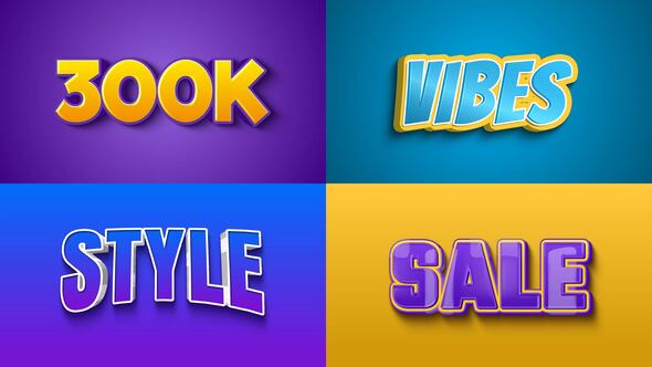 Text Effect - 3D Style 01 Titles template preview
