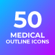 Medical and Healthcare Outline Icons Pack 