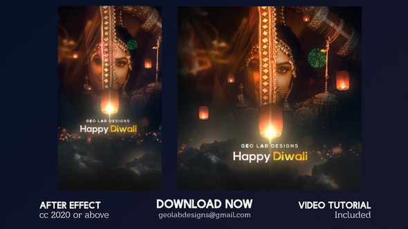 Happy Diwali Slideshow Openers template preview