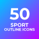 Sport and Fitness Outline Icons Pack 