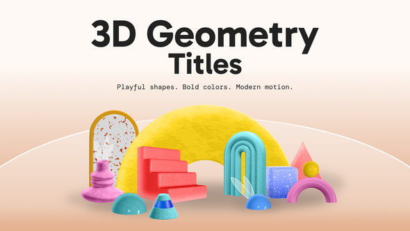 3D Geometry Titles Titles template preview