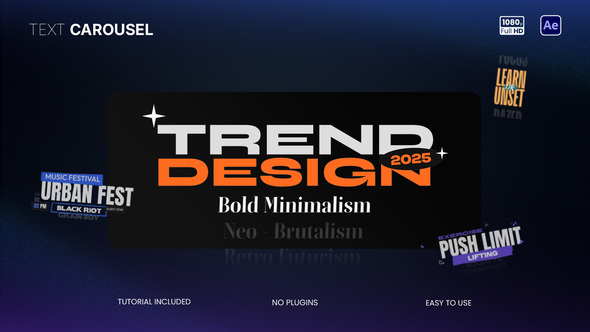 Text Carousel Titles template preview