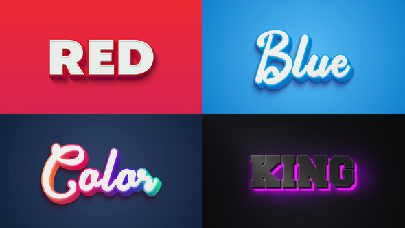 Text Effect - 3D Style 02 Titles template preview