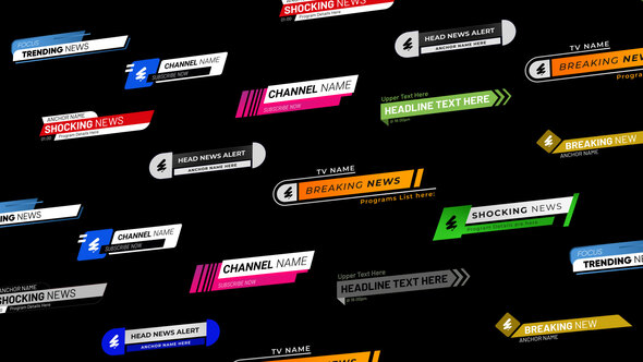 News Live Lower Thirds Elements template preview