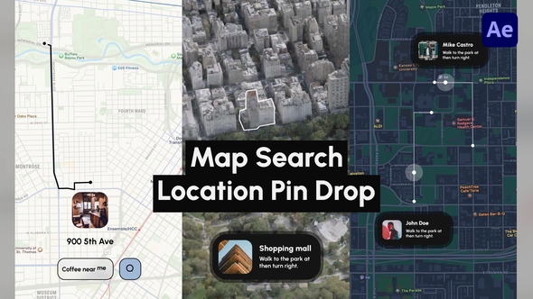 Map Search & Location Pin Drop Titles template preview
