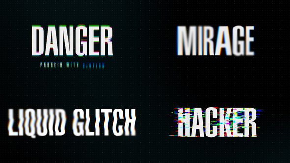 Glitch Titles Titles template preview