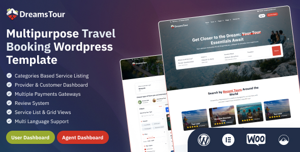 DreamsTour – Adventure, Travel & Tour Booking WordPress Theme DreamsTour – Adventure, Travel & Tour Booking WordPress Theme