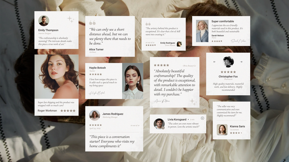 Testimonials, Reviews & Quotes - After Effects Template Elements template preview