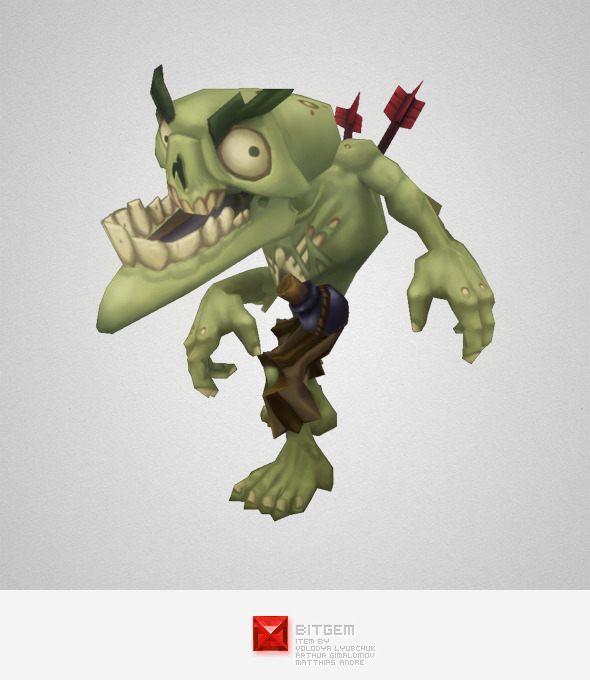 Low Poly Zombie - 3Docean 5506428