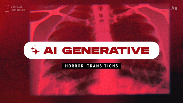 AI Generative Horror Transitions | Vertical | After Effects Elements template preview