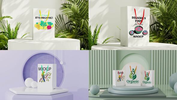 Paper bag mockup Product Promo template preview