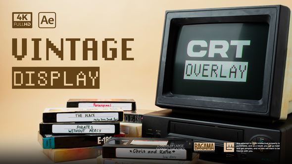 Vintage CRT Overlay Video Displays template preview