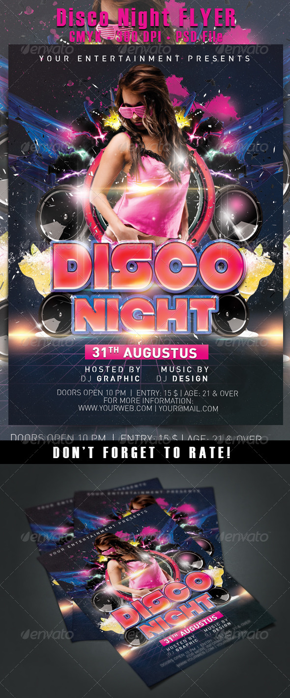 Disco Night Flyer - Clubs & Parties Events
