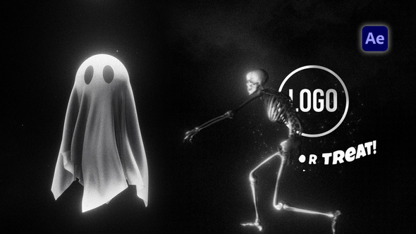 Haunted Halloween Reveal Logo Stings template preview