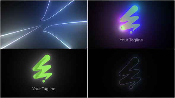 Glow Warp Logo Logo Stings template preview