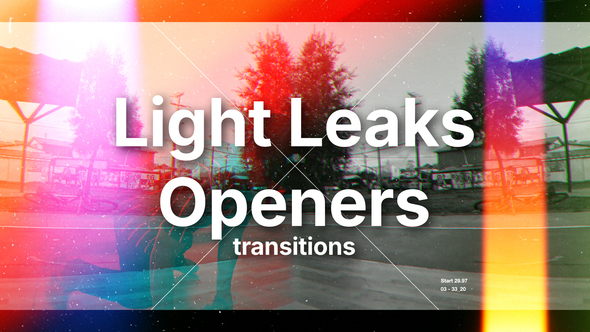 Light Leaks Transitions Slideshow Video Displays template preview