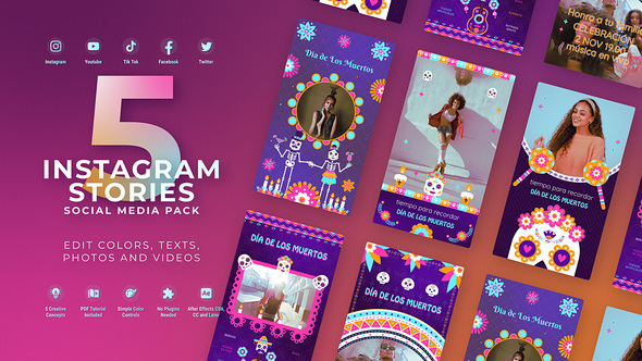 Mexican Festival Promo Reel Video Displays template preview