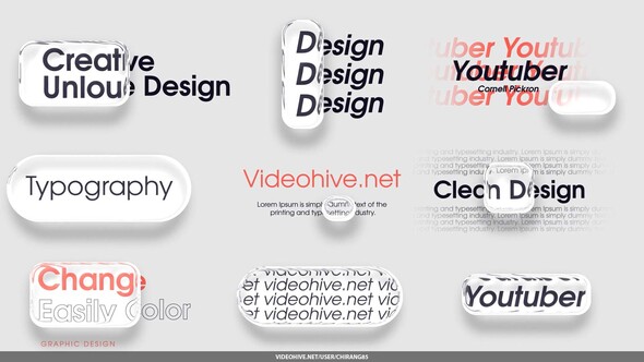 Modern Title Glass Titles template preview