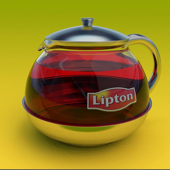 Lipton Glass Teapot - 3Docean 5507408