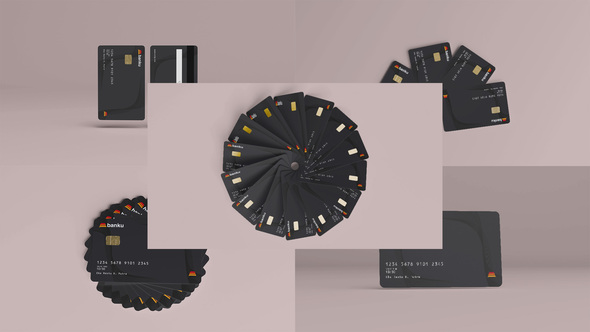 Credit Card Video Mockup Product Promo template preview