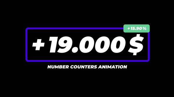 Number Counter Animation Logo Stings template preview