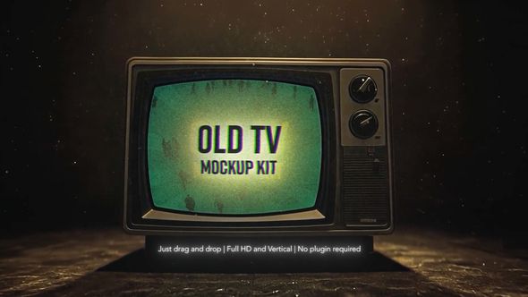 Old TV Mockup Video Displays template preview